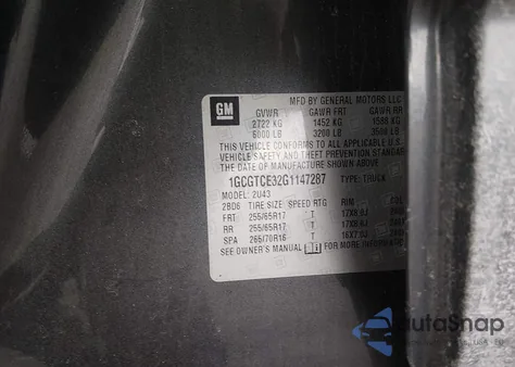 2016 Chevrolet Colorado Lt z USA, uszkodzony, nr VIN 1GCGTCE32G1147287